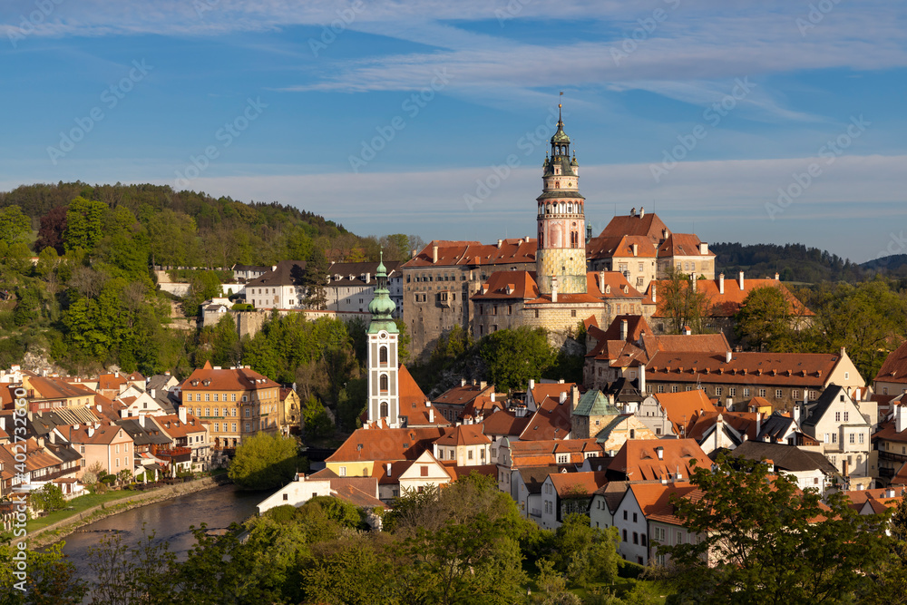 Fototapeta premium View of the town and castle of Czech Krumlov, Southern Bohemia, Czech Republic