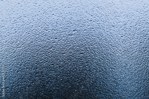 Frozen glass of a car