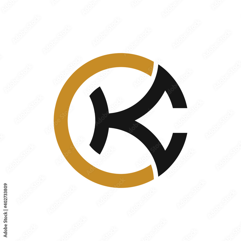 Initial kc letter logo vector template design. Creative abstract letter ...