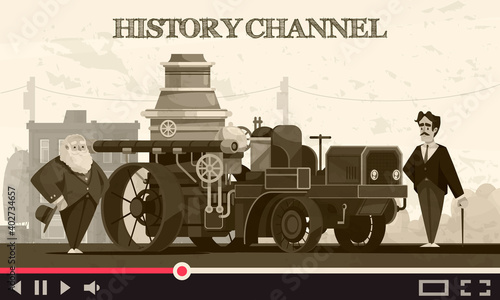Vintage Cars Transport Composition