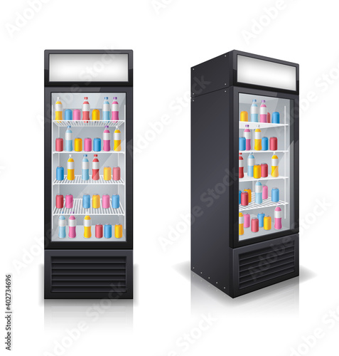 Drinks Fridges Realistic Set