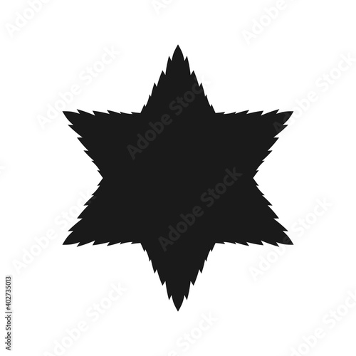 Cannabis Leaf (Hexagram) Star Silhouette Icon