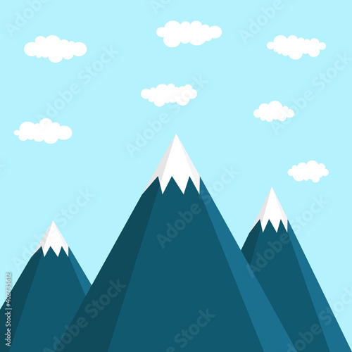 Mountain icon. Vector illustration.