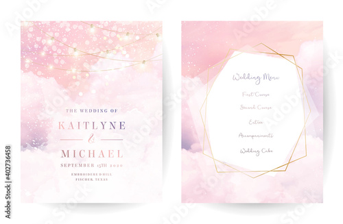 Sugar cotton pink clouds vector design backgrounds
