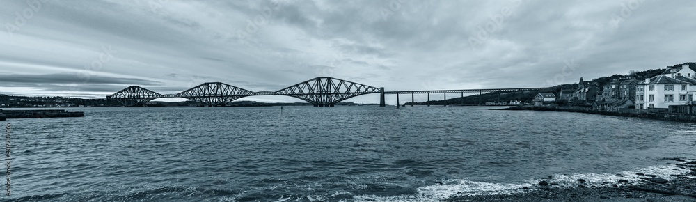 Forth Rail Bridge, Edinburgh, Scotland - Monochrome Forth Rail Bridge, Edinburgh, Scotland - Monochrome