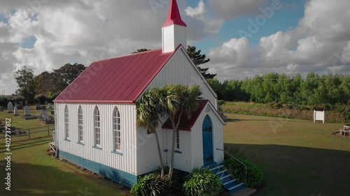 Historic Awhitu central church, New Zealand photo