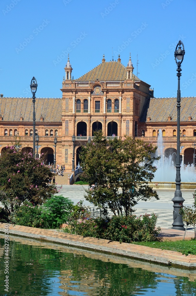Fototapeta premium Fuente de la Plaza de España, Sevilla