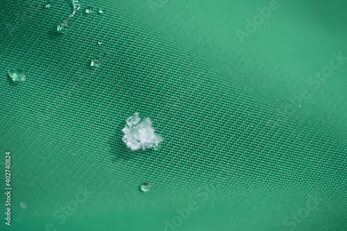 Textile textures with water drops and snow macro abstract