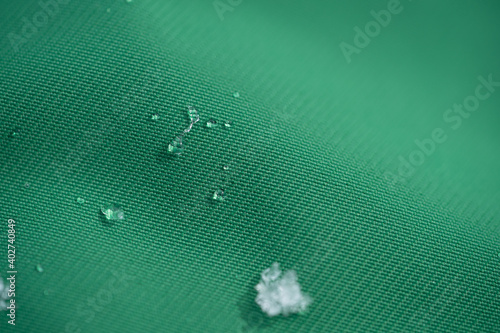 Textile textures with water drops and snow macro abstract