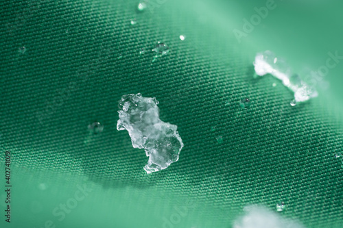 Textile textures with water drops and snow macro abstract