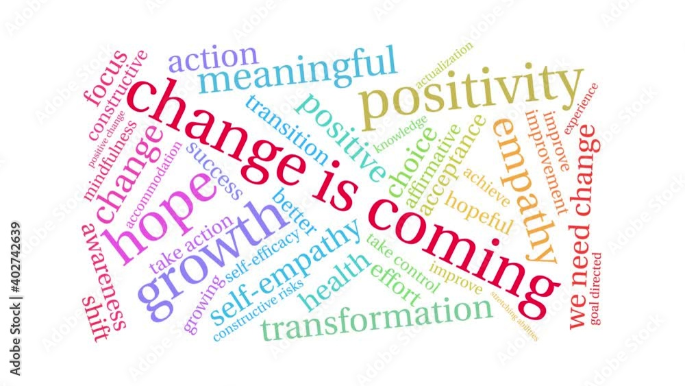 Change Is Coming animated word cloud on a white background. Change Is Coming animated word cloud on a white background.