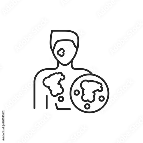 Atopic dermatitis line color icon. Sign for web page, mobile app