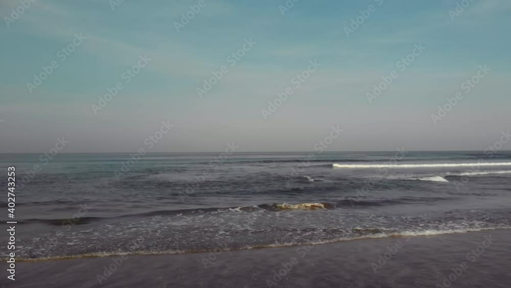 Fly over the beach with stunning ocean views Fly over the beach with stunning ocean views