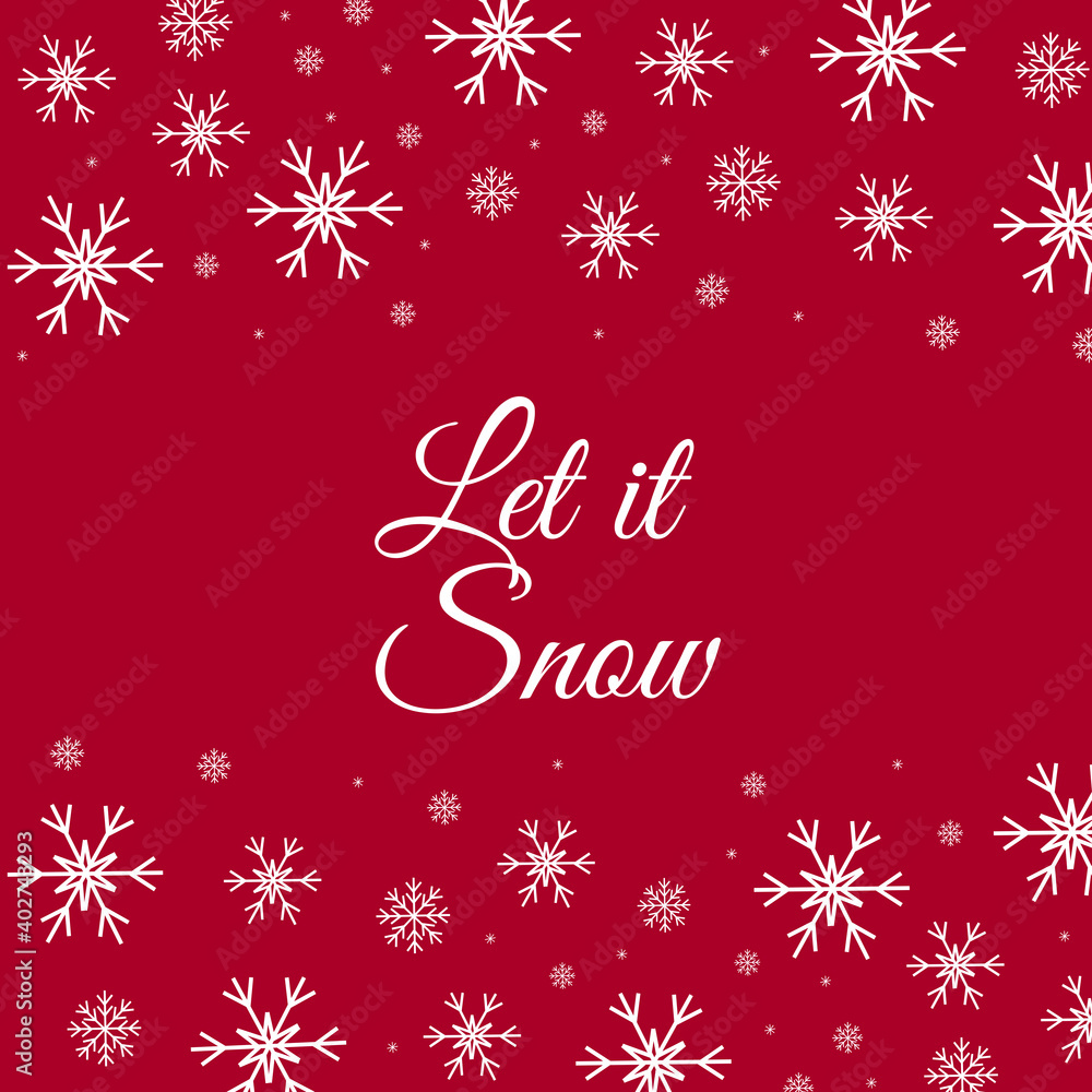 Let it snow. Snowflake banner