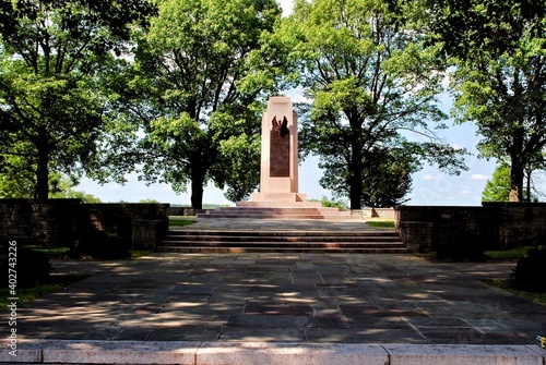 Fotografía Dayton, Ohio: Wright Memorial, overlooking the Huffman Prairie, also known as Huffman Prairie Flying Field or Huffman Field is part of the Dayton Aviation Heritage National Historical Park