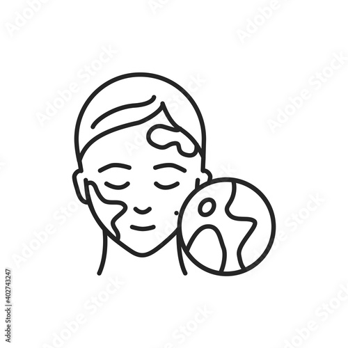 Vitiligo line color icon. Sign for web page, mobile app