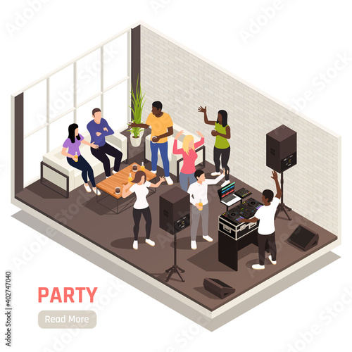 DJ Party Isometric View