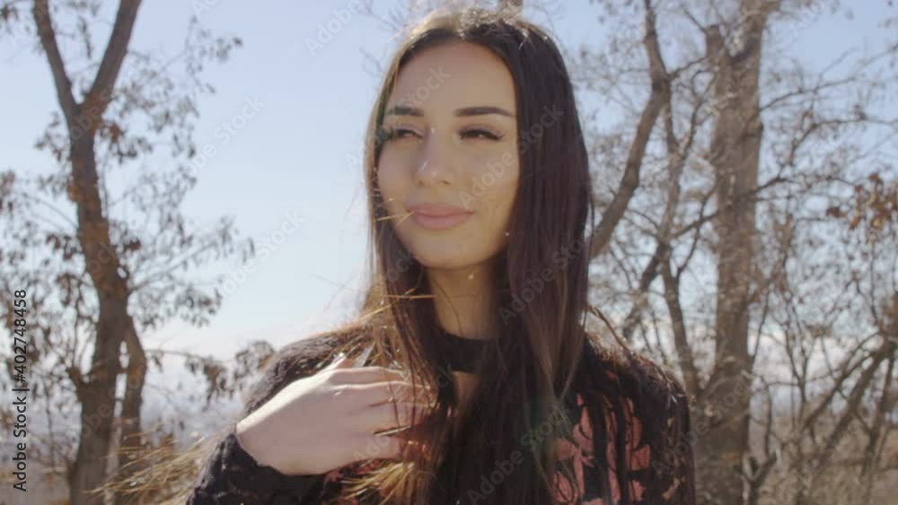 Beautiful Young Model Girl posing in front of the camera. Slow Motion high quality footage, shoot on Red Dragon camera. Beautiful Young Model Girl posing in front of the camera. Slow Motion high quality footage, shoot on Red Dragon camera.