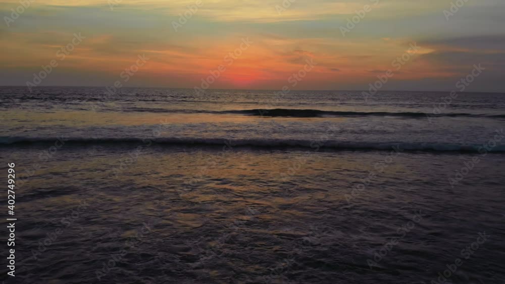 Flight at sunset overlooking the Indian Ocean in Bali Indonesia. Flight at sunset overlooking the Indian Ocean in Bali Indonesia.