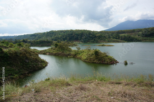 Reservoir is an artificial lake used as a river dam that aims to store water. © PUGUH