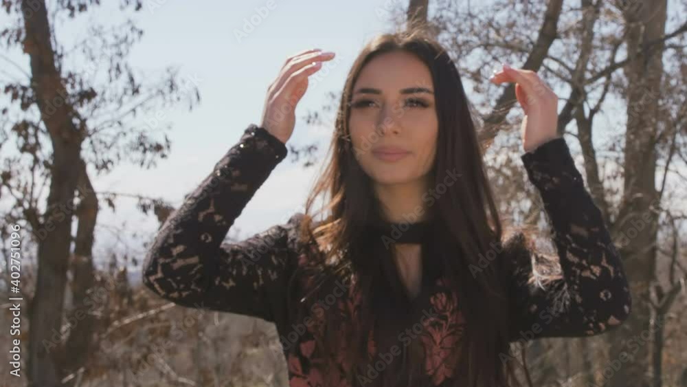 Beautiful Young Model Girl posing in front of the camera. Slow Motion high quality footage, shoot on Red Dragon camera. Beautiful Young Model Girl posing in front of the camera. Slow Motion high quality footage, shoot on Red Dragon camera.