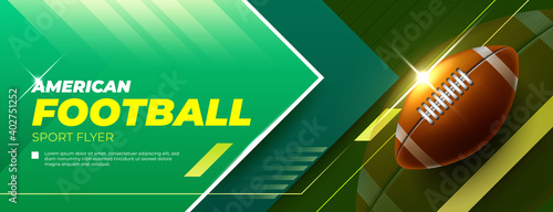 Horizontal poster for american football game
