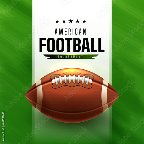 Square poster for american football game
