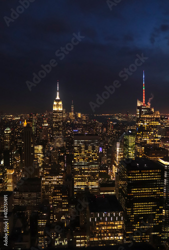Manhattan night view. New York
