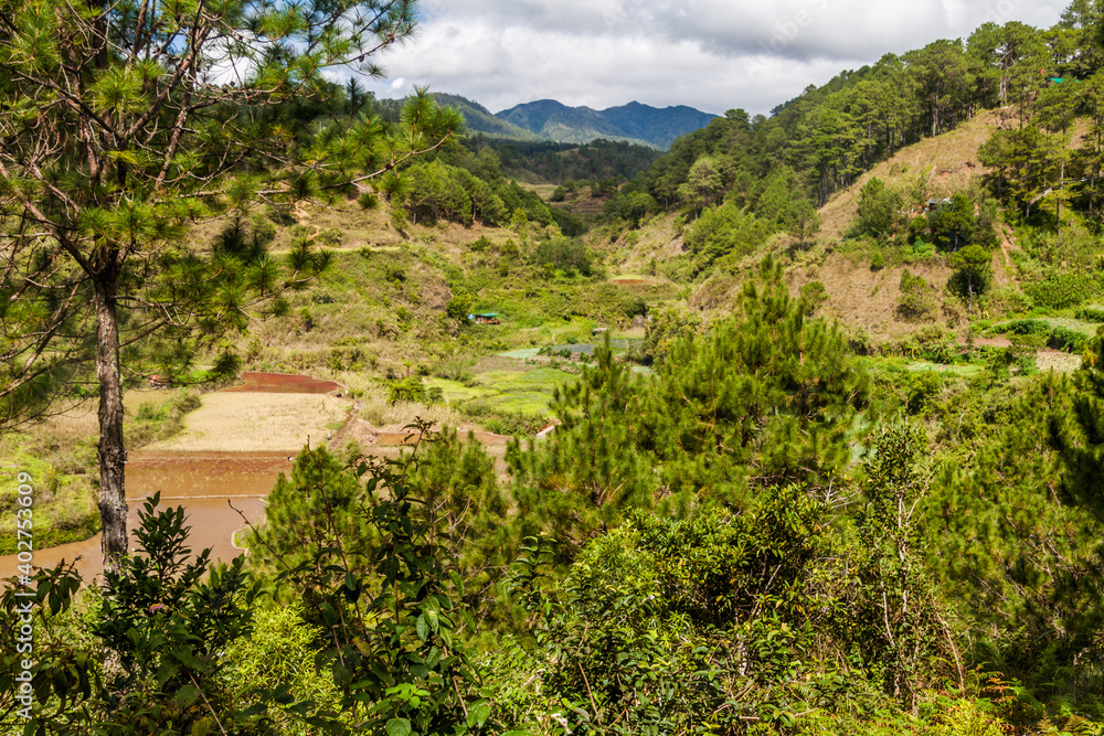 Landscape around Sagada village on Luzon island, Philippines