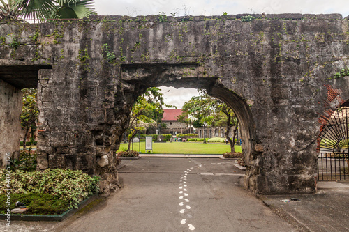 Old ruins in Intramuros district of Manila  Philippines