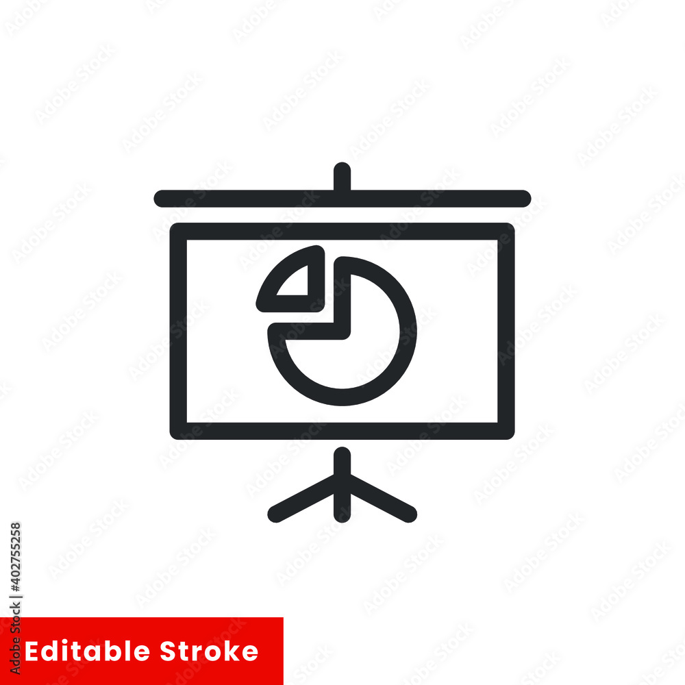 Presentation line icon for web template and app. Editable stroke vector illustration design on white background. EPS 10 Presentation line icon for web template and app. Editable stroke vector illustration design on white background. EPS 10