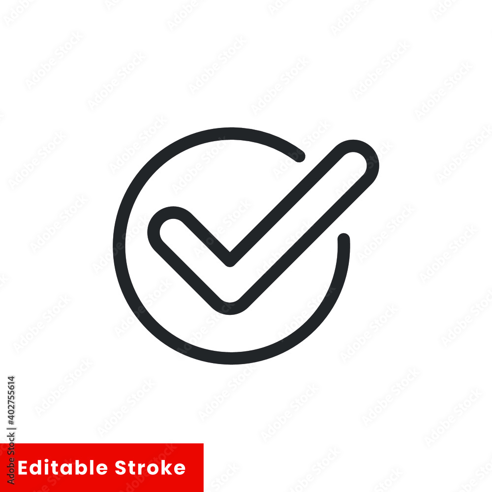Checked line icon for web template and app. Editable stroke vector illustration design on white background. EPS 10 Checked line icon for web template and app. Editable stroke vector illustration design on white background. EPS 10