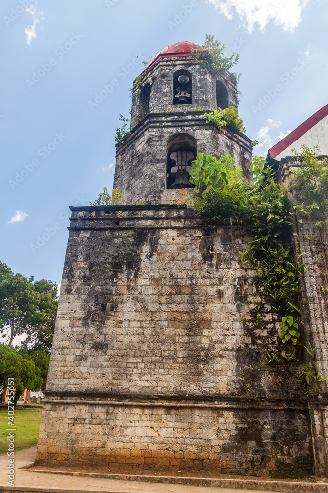 Fototapeta premium Bell tower of Lazi church on Siquijor island, Philippines.