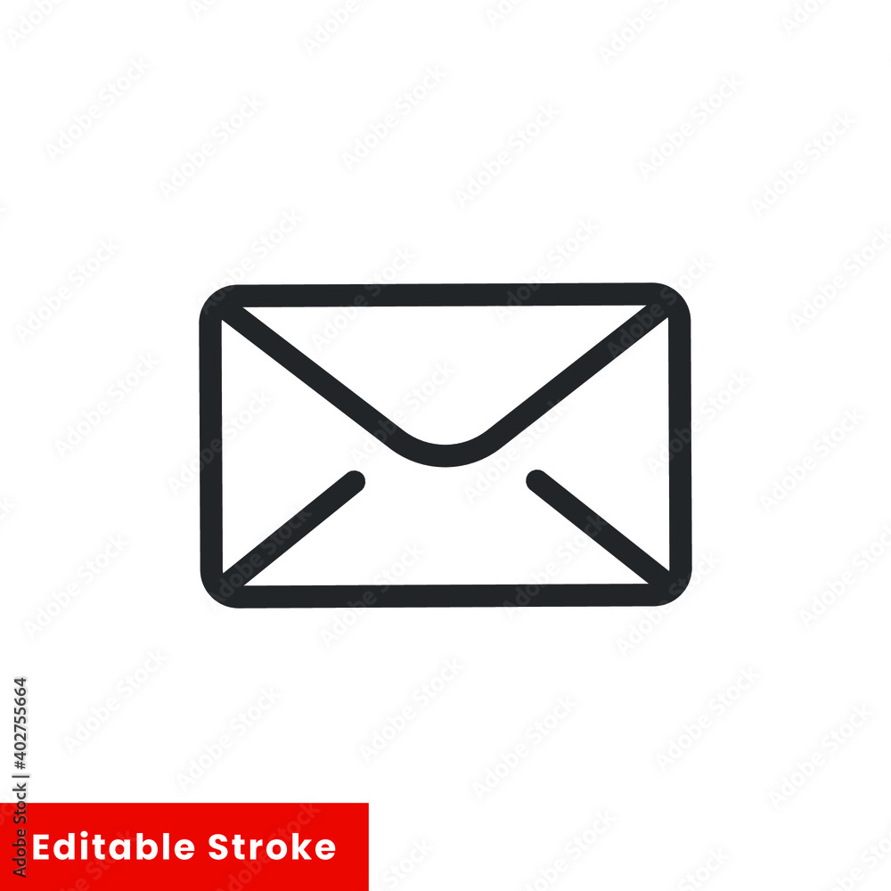 Envelope line icon for web template and app. Editable stroke vector illustration design on white background. EPS 10 Envelope line icon for web template and app. Editable stroke vector illustration design on white background. EPS 10