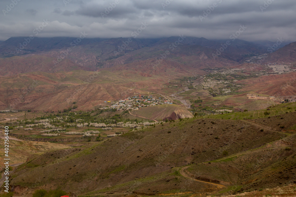 Landscape of Alamut valley in Iran