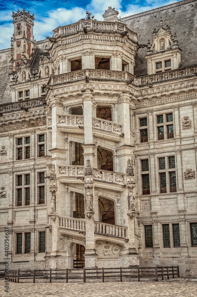 Majestic Castle of Blois with its Spiral Stairs