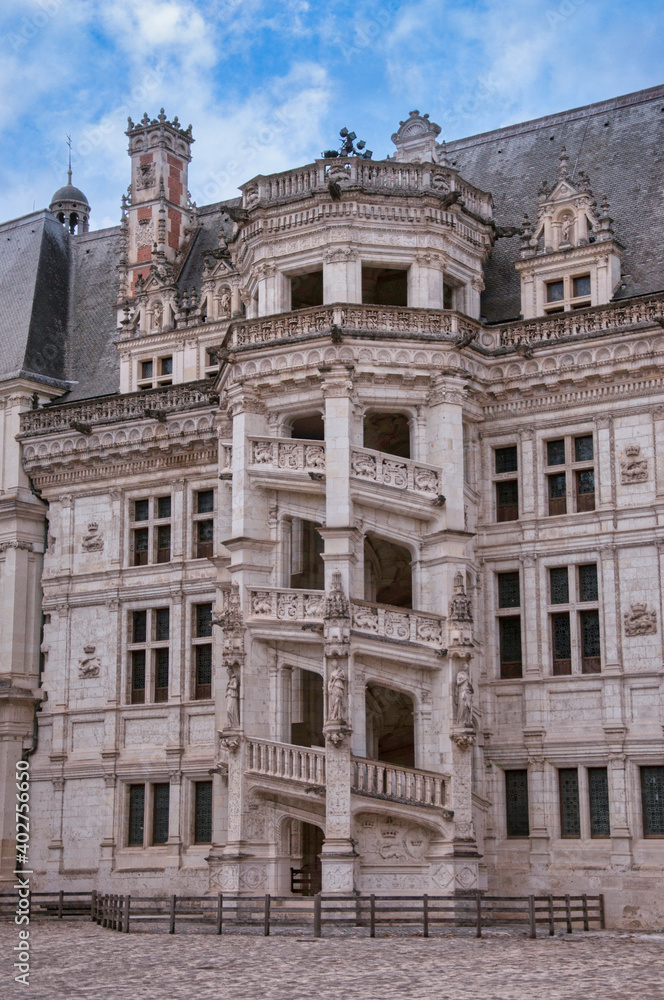 Majestic Castle of Blois with its Spiral Stairs