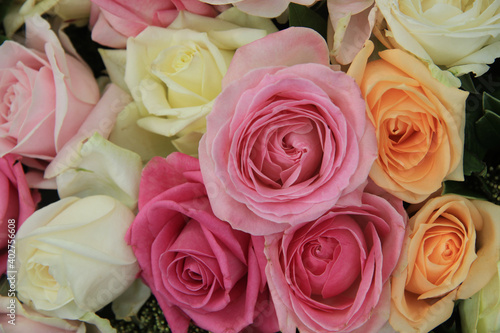 Pastel wedding bouquet
