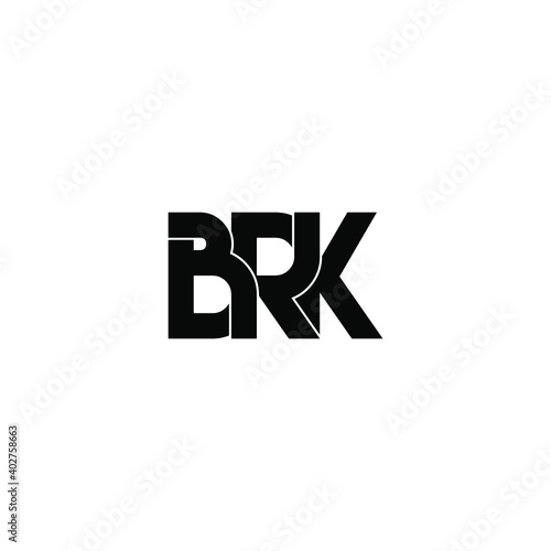 brk letter original monogram logo design