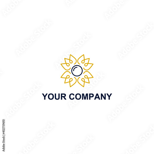 sunflower icon vector logo design. sunflower template quality logo symbol inspiration
