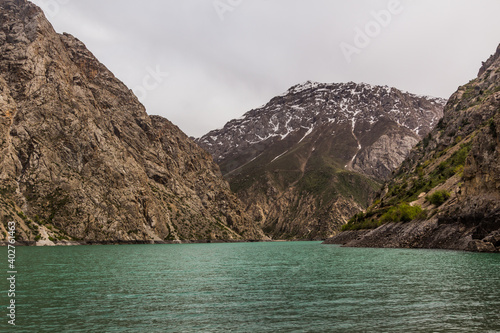 Hazor Chasma lake in Marguzor (Haft Kul) in Fann mountains, Tajikistan photo