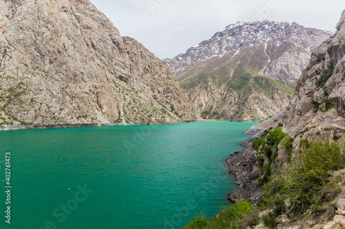 Hazor Chasma lake in Marguzor (Haft Kul) in Fann mountains, Tajikistan