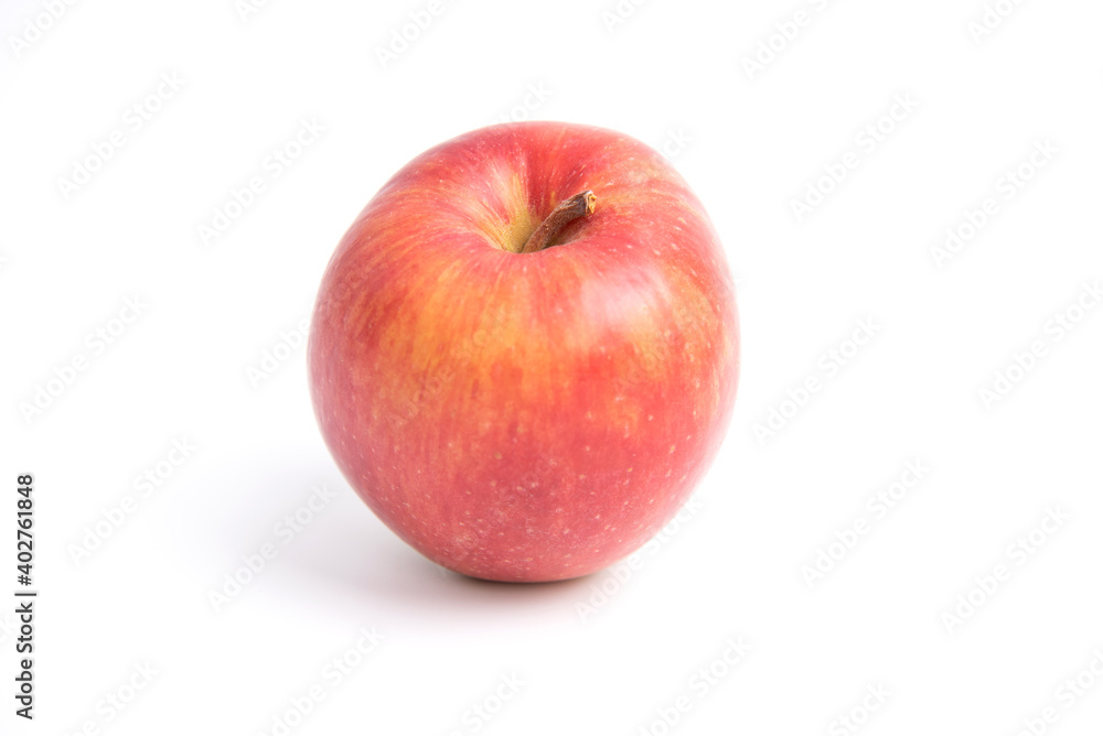 High angle view of fuji apple isolated on white background. Japanese healthy food High angle view of fuji apple isolated on white background. Japanese healthy food