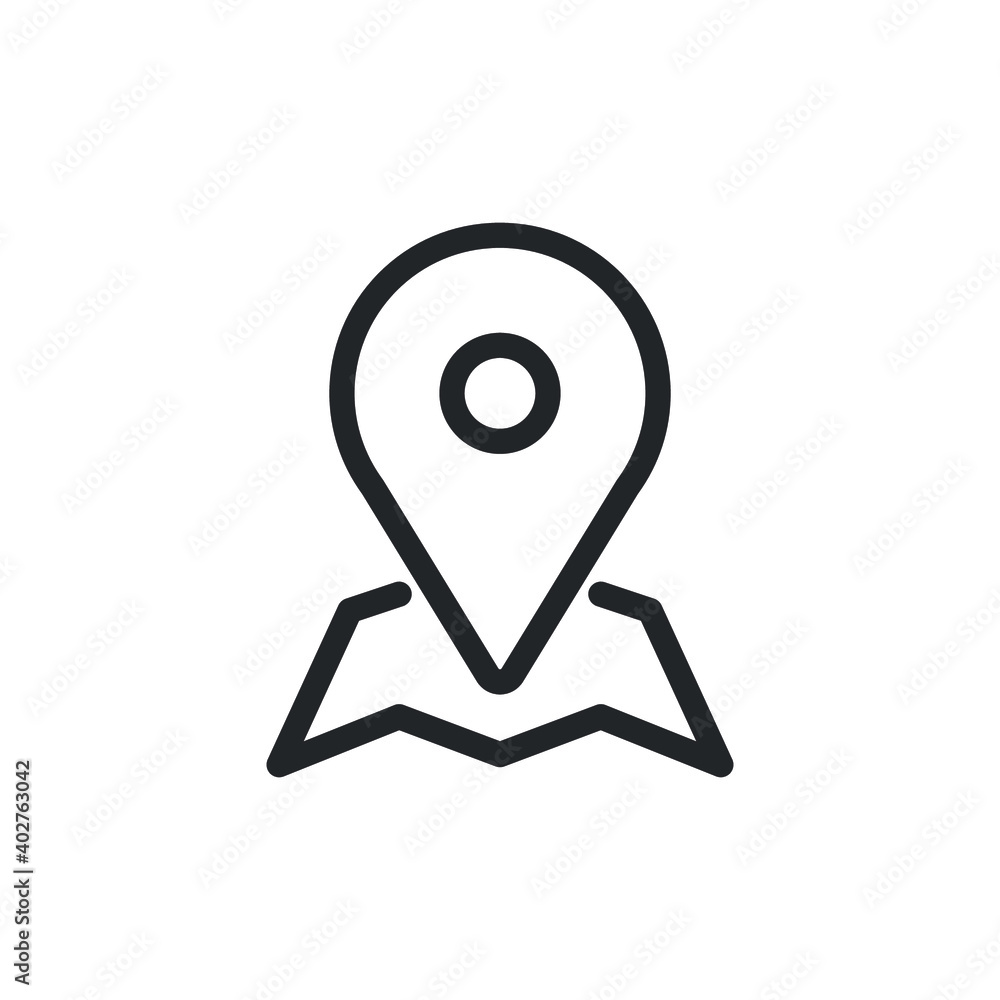 Placeholder, map location pin line icon for web template and app. Vector illustration design on white background. EPS 10 Placeholder, map location pin line icon for web template and app. Vector illustration design on white background. EPS 10