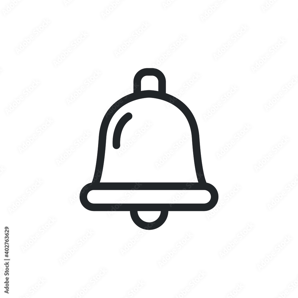 Bell, notification line icon for web template and app. Vector illustration design on white background. EPS 10 Bell, notification line icon for web template and app. Vector illustration design on white background. EPS 10