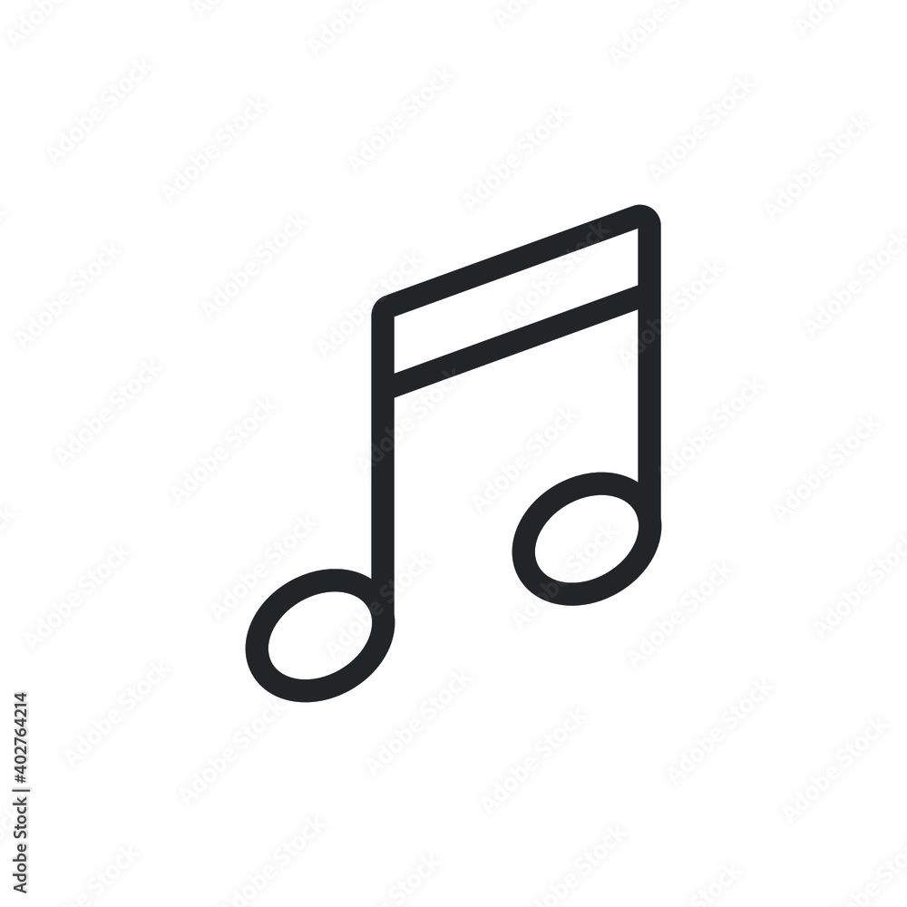 Music note line icon for web template and app. Vector illustration design on white background. EPS 10 Music note line icon for web template and app. Vector illustration design on white background. EPS 10