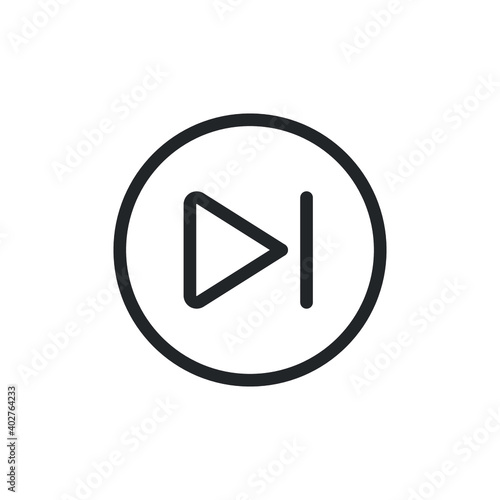 Free Download Next button line icon for web template and app. Vector illustration design on white background. EPS 10 - GFXLoad