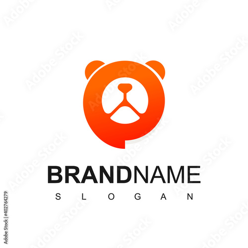 Pet Consult Logo Design Template, Pet Care, Pet Hospital Symbol