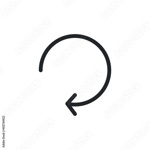 Reload line icon for web template and app. Vector illustration design on white background. EPS 10