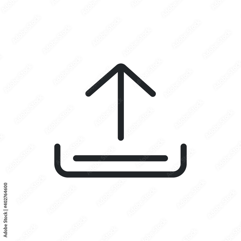 Upload, up arrow line icon for web template and app. Vector illustration design on white background. EPS 10 Upload, up arrow line icon for web template and app. Vector illustration design on white background. EPS 10
